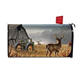 FEDDIY Chic Personalized Letter Box Cover Welcome Box Cover Magnetic Gifts Rural Home Decoration, Mailbox Cover Cool Deer Hunting