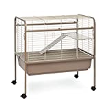 Prevue Hendryx 425 Pet Products Small Animal Cage with Stand, 32-Inch by 21-1/2-Inch by 33-1/2-Inch,Coco/White