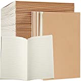 72 Pack Kraft Paper Notebook Journals 5.5 Inch x 8.3 Inch A5 Journal Softcover Ruled Notebooks Bulk for Kids Student Writing Sketch Travel Journal Office with 60 Pages 30 Sheets(Brown,Line)