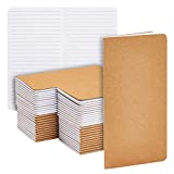 48 Pack Lined Kraft Paper Notebooks Bulk Set, H5 Travel Journal Pack with 40 Sheets for Students, Travelers, Kids, Office Supplies (4.4 x 8.2 In)