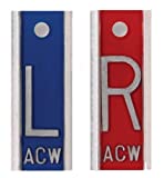 Aluminum X-Ray Markers - Blue/Red, Left & Right Set, 1" Lead Letters"L" &"R"
