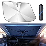 andobil Windshield Sun Shade Car, [Newest Ice Crystal Nano Cold Reflector] Protect Car from Sun Rays Damage Umbrella Sun Shade for Most of Car SUV Truck - Keeps Car Cool & Comfy (29.5"-57" Medium)