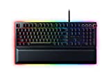 Razer Huntsman Elite Gaming Keyboard: Fast Keyboard Switches - Clicky Optical Switches - Chroma RGB Lighting - Magnetic Plush Wrist Rest - Dedicated Media Keys & Dial - Classic Black