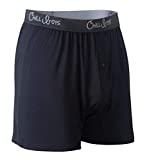 Soft Bamboo Boxers for Men - Cool Comfortable, Breathable Mens Underwear - Boxer Shorts by Chill Boys (XL, Bamboo Black)