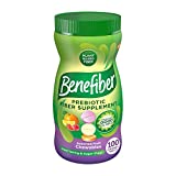 Benefiber Chewable Prebiotic Fiber Supplement Tablets for Digestive Health, Assorted Fruit Chewable Fiber Tablets - 100 Count