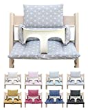Blausberg Baby - Coated Cushion Set for Tripp Trapp High Chair of Stokke - Happy Star Gray - 100% Made in Germany, All Materials Oeko TEX 100 Certified