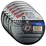 Milwaukee 5 Pack - 7 Inch Cut Off Blades for 7.25"+ Circular Saws - Aggressive Cutting for Metal & Stainless Steel - 7" x .09 x 5/8-Inch