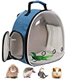 Guinea Pig Carrier Backpack for Travel, Bearded Dragon Carrier Backpack Space Capsule Clear Bubble Window Backpack for Parrot Bird Rat