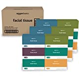 Amazon Basics Facial Tissue (18 Flat Boxes), 160 Tissues per Box (2880 Tissues Total) (Previously Solimo)