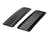 GenRight Off Road LVR-1006 Black 2 Piece Long Hood Louver Vent Set For Jeep Cherokee, Wrangler Fits All Vehicles Universal Fit