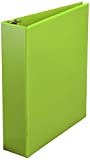 Amazon Basics 2 Inch, 3 Ring Binder, Round Ring, Customizable View Binder, Green, 12-Pack