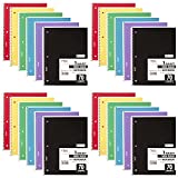 Mead Spiral Notebooks, 24 Pack, 1-Subject, Wide Ruled Paper, 10-1/2" x 8", 70 Sheets per Notebook, Assorted Colors (05510)