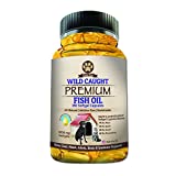 Omega 3 Wild Caught Fish Oil for Dogs EPA DHA, Higher in Omega 3 Fatty acids then Salmon oil, Pure No GMO, All Natural Food Supplement For Pet, 180 Softgels, 1000mg per capsule, No Mess No Smell!