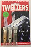 3 Pack Uncle Bill's Sliver Gripper Precision Tweezers in a Recloseable Tube