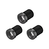 uxcell 3 Pcs CCTV Camera Lens 12mm Focal Length 5MP F2.0 1/3 Inch Wide Angle for CCD Camera