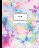 Composition Book: Pastel Tie Dye Notebook, Wide Ruled, 120 pages, Kids, Adults, Students , Teachers, School Supplies, Writing Journal, Sketch Book