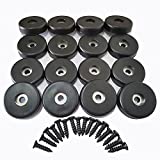 Howonder Rubber Feet, Speaker Cabinet Feet,16 Pack 40mm x 10mm,Use for Cabinet Feet, Speaker Feet, Road Case FeetFurniture Feet Black