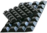 Black Rubber Feet (53 Pack) Self Stick Bumper Pads - Adhesive Tall Square Bumpers for Electronics, Speakers, Laptop, Appliances, Furniture, Computers