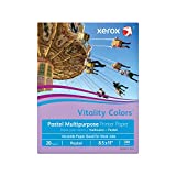 Xerox Vitality Colors Multipurpose Printer Paper, Letter Paper Size, 20 Lb, 30% Recycled, Lilac, Ream of 500 Sheets