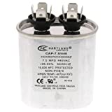 7.5 MFD Capacitor 370 or 440 VAC Oval Run Capacitor for Fan Motor Blower Condenser in Air Handler Straight Cool - Heat Pump Air Conditioner - Furnace - Pool Pump - by The HVAC Genius