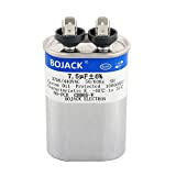 BOJACK 7.5 uF 6% 7.5 MFD 370V/440V CBB65 Oval Run Start Capacitor for AC Motor Run or Fan Start and Cool or Heat Pump Air Conditione