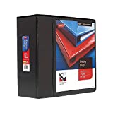 Staples 5 Inch Heavy-Duty View Binder with D-Rings, Black