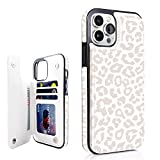 uCOLOR Flip Leather Wallet Case Card Holder Compatible with iPhone13 Pro Max 13 PM 6.7" Women and Girls with Card Holder Kickstand (Beige Leopard)