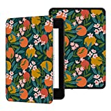 Ayotu Water-Safe Case for Kindle Paperwhite 2018 - PU Leather Smart Cover with Auto Wake/Sleep - Fits Amazon All-New Kindle Paperwhite Leather Cover (10th Generation-2018)K10 The Flowers and Fruits