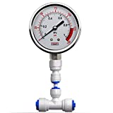 DIGITEN Water Pressure Gauge 0-1.0MPa 0-150psi 1/4" Water Pressure Meter for Reverse Osmosis System Pump