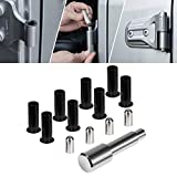 Door Pin Guides & Door Bushing Removal Tool For Jeep Wrangler JK JKU JL JLU Sports Sahara Freedom Rubicon Unlimited & Gladiator JT 2/4-Door 2007-2021 Stainless Steel Hinge Bolts Liners (13 Pcs)