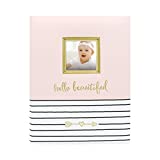 Pearhead Hello Beautiful First 5 Years Baby Memory Book with Photo Insert, Perfect Baby Keepsake, Pink