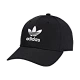 adidas Originals Men's Beacon Structured Precurve Snapback Cap, Black/White, One Size