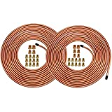 25 Ft. of 1/4 and 3/16 Brake Line Tubing Kit - Muhize Flexible Tube Roll 25 ft 1/4" and 3/16" (Includes 16 & 16 Fittings)