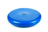 Cando-30-1870B Inflatable Balance Disc for Balance Training, Proprioception, Strengthening Lower Extremities, Posture, Back Pain, Stress Relief, Restlessness and Anxiety. Blue, 14 Diameter