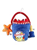 Bow Wow Pet Beach Bucket 4PC Dog Toy Set Plush Pet Teeth Teasing Toy, Beach Bucket 4pc Set (97706)