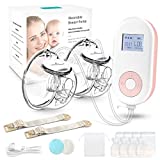 Double Breast Pump Electric Breast Pump Wearable Breastfeeding Pump Strong Suction Hands Free Pumping Portable Breast Pump 2 Mode 9 Levels, Anti-Reflux Dual Milk Extractor with Massage, 24mm Flange