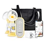 Medela Freestyle Flex Breast Pump, Closed System Quiet Handheld Portable Double Electric Breastpump, Mobile Connected Smart Pump with Touch Screen LED Display and USB Rechargeable Battery
