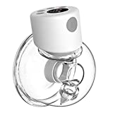 Electric Breast Pump, Wearable Breast Pump, Portable Hands Free Breastpump Pain Free with Massage Mode & LCD Screen, 2 Mode & 9 Levels, Gifts for Woman, 24mm Flange