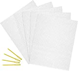 Plastic Mesh Canvas Sheets,5 Pieces 7 Count Clear Plastic Mesh Canvas Sheets,Clear Plastic Canvas, for Embroidery Crafting,Knit and Crochet Projects-10.2 x 13.2 inch