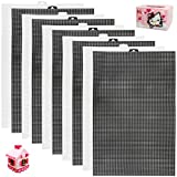 Plastic Canvas Sheets, 10 Pieces 7 Count Plastic Mesh Canvas for Embroidery, Acrylic Yarn Crafting, Knit and Crochet Projects(10.2 x 13.2 inch, Black and White)