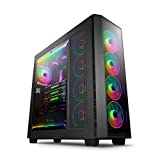 anidees AI Crystal XL PRO RGB Full Tower Tempered Glass XL-ATX/E-ATX/ATX Gaming Case Support 480/360 Radiator, Optical Drive, Includes RGB 120x5 PWM Fans/LED Stripsx2 - AI-XL-PRO-RGB (PC Case ONLY)