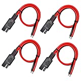 BAGE 14AWG SAE Connector DC Power Extension Cable Quick Disconnect Plug Cable, for Motorcycles, Cars, Tractors, Solar Panel (4 Pack -30 cm/ 1ft)