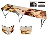 8' Folding Beer Pong Table with Bottle Opener, Ball Rack and 6 Pong Balls - Sistine Design - By Red Cup Pong