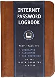 Internet Password Logbook (Cognac Leatherette): Keep track of: usernames, passwords, web addresses in one easy & organized location