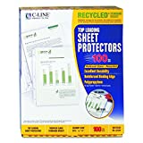 C-Line Standard Weight Poly Sheet Protector, 11 x 8-1/2 Inches, Clear, Pack of 100 (62029)
