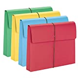 Smead Expanding Wallet, 2" Expansion, Flap and Cord Closure, Legal Size, Assorted Colors, 50 per Carton (77271)