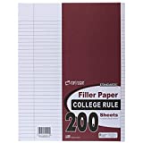 Top Flight Filler Paper, 11 x 8.5 Inches, College Rule, 200 Sheets (12401)