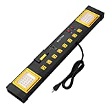 BESTTEN 3-in-1 Heavy Duty Metal Workshop Power Strip with LED Lights and USB Chargers, 8 Outlets, 1000 Lumens, 6ft Cord, 15A/125V/1875W, 3.4A USB, Industrial Power Bar, UL Listed