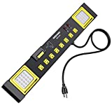 WEBANG Heavy Duty Metal Power Strip Surge Protector with 8 Outlets ,2 USB Ports, Led Worklight, 15A Circuit Breaker, Wall Mount, UL Listed for Workshop/Garage/Countertop