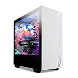 iBUYPOWER Snowblind S 19" Translucent Customizable Side-Panel LCD Display 1280 x 1024 Resolution Mid-Tower Desktop Computer Gaming Case 3 x 120 Millimeter Fans SECC Steel, White